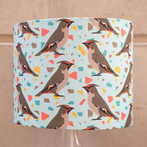 SALE 25cm Waxwing Print Table Lampshade